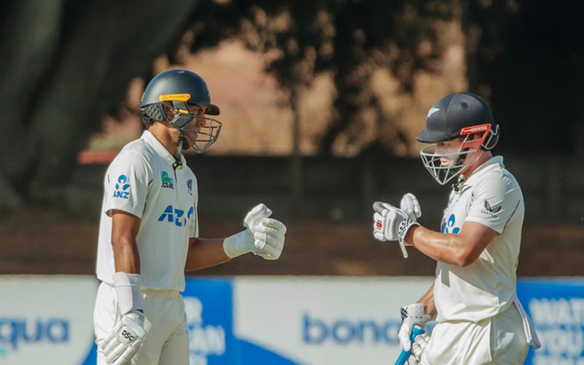 2nd Test: Ravindra, Conway and Nicholls centuries help New Zealand pile misery on listless Zimbabwe