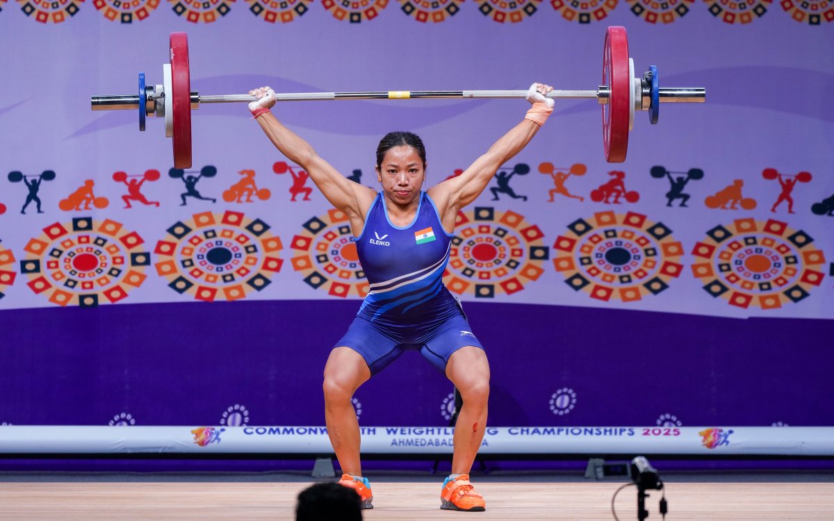 Chanu Credits Hard Work, Coaches After Gold At Commonwealth Weightlifting C ships