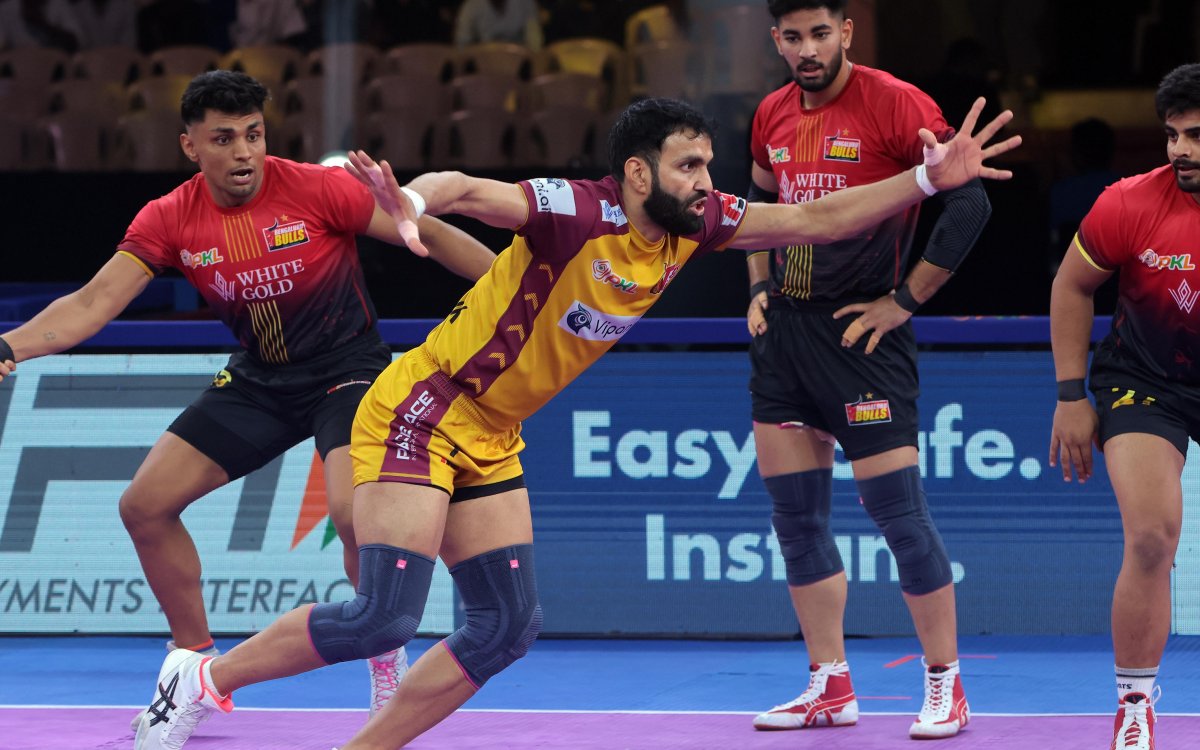 PKL 12: Bengaluru Bulls Make It Four In Row After Ganesha’s Final Raid Heroics