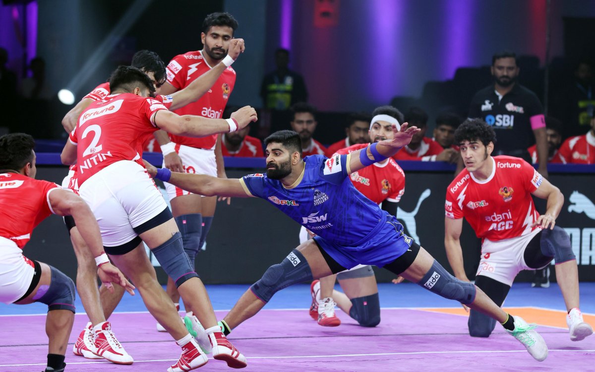 PKL 12: Jaideep Dahiya’s High-five Powers Haryana Steelers’ To Narrow Win Over Gujarat Giants
