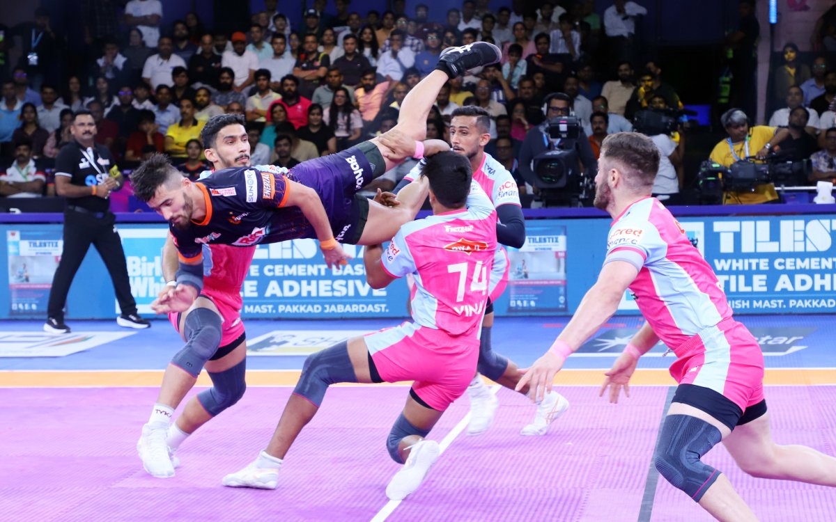 PKL 12: Nitin Kumar leads Jaipur Pink Panthers to comeback win over U Mumba in tie-breaker