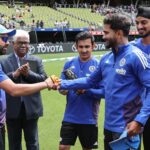 AUS vs IND: Nitish Kumar Reddy receives ODI debut cap from Rohit Sharma