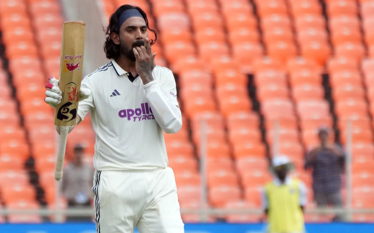 Ind Vs WI: KL Rahul Marks Ahmedabad Hundred With Special Tribute To Daughter