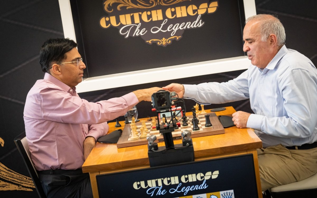 Kasparov Takes 5-point Lead As Vishy Anand Loses On Time On Day 2 Of The Clutch Chess