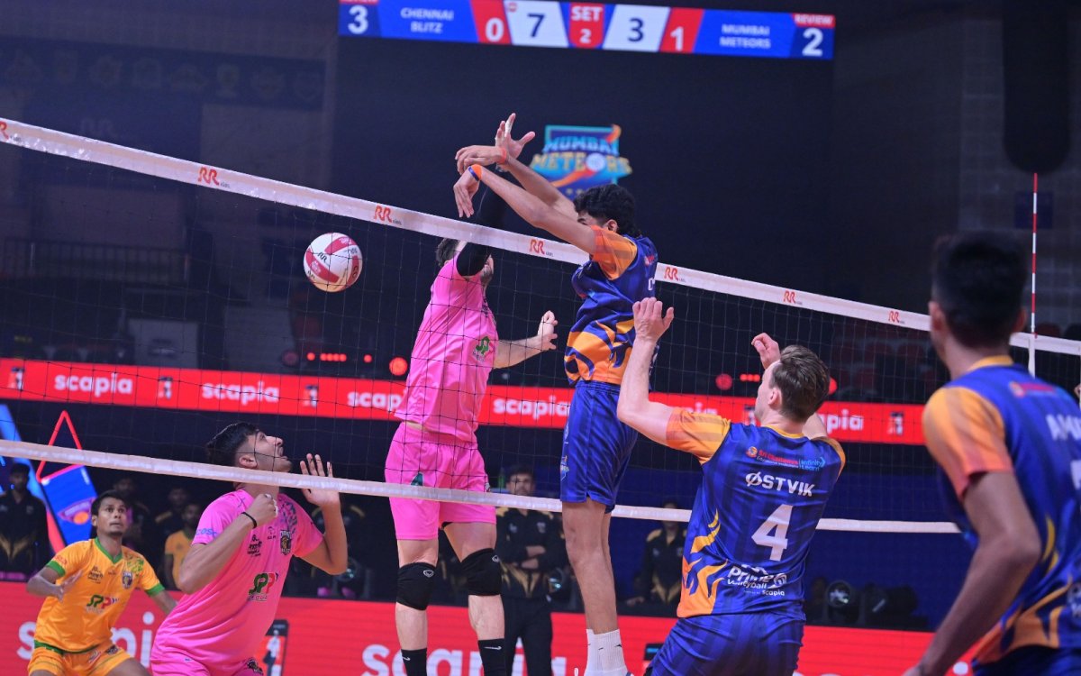 PVL 2025: Mumbai Meteors Qualify For Semifinals With Win Over Chennai Blitz