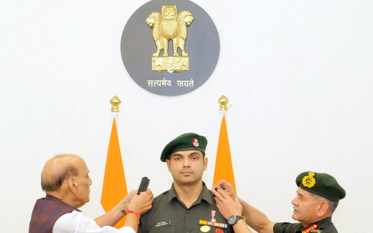 Rajnath Singh Confers Rank Of Honorary Lieutenant Colonel To Javelin Star Neeraj Chopra
