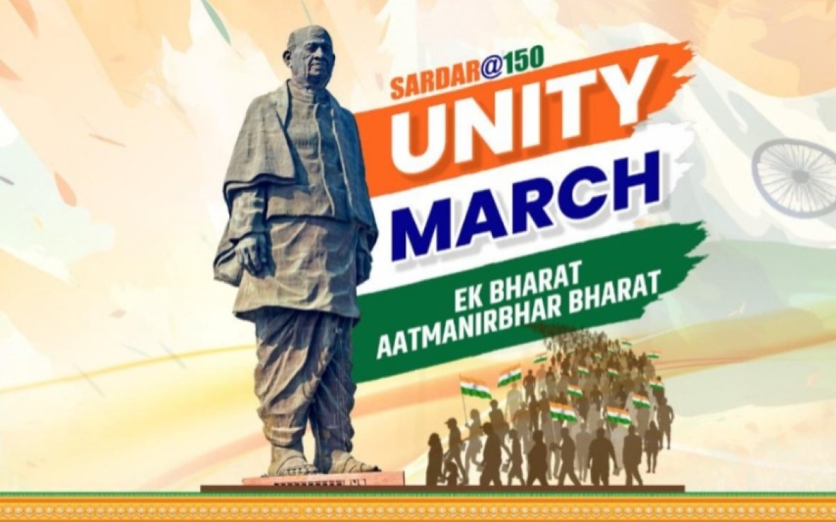 Union Min Mansukh Mandaviya Launches  Sardar@150 Unity March  To Commemorate 150th Birth Anniversary Of Sardar Vallabhbhai Patel