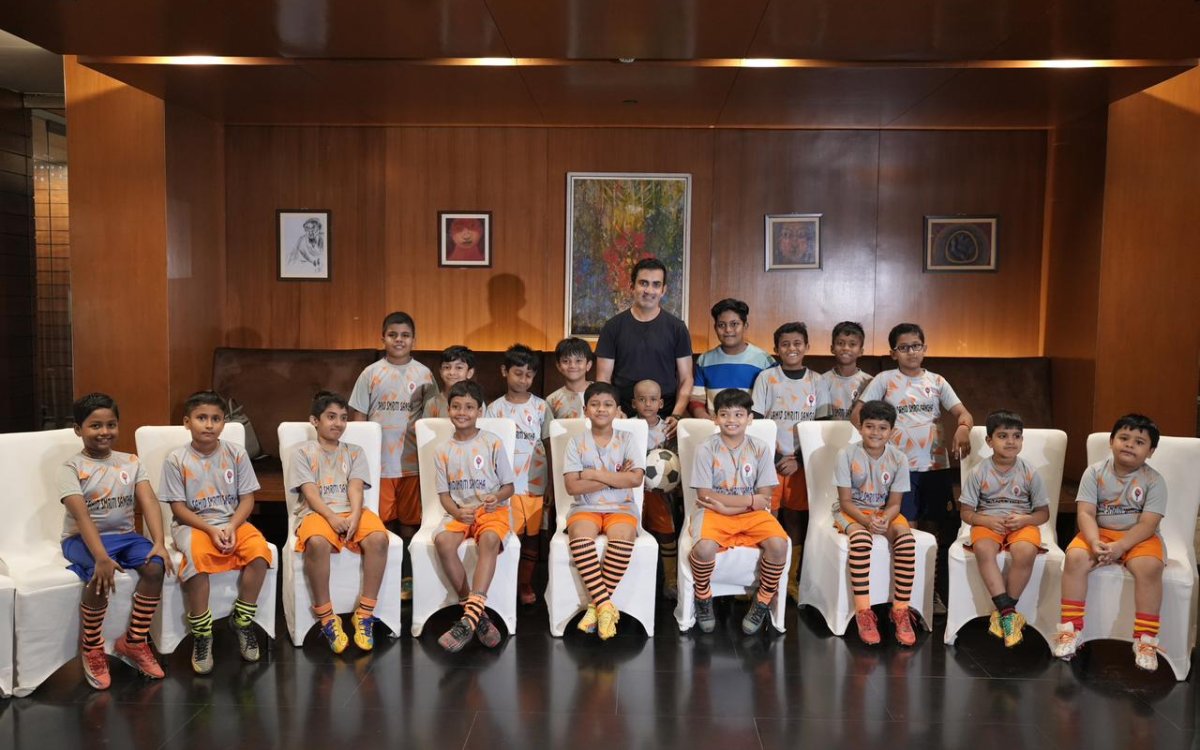 Gautam Gambhir Interacts With Young Footballers In Kolkata 