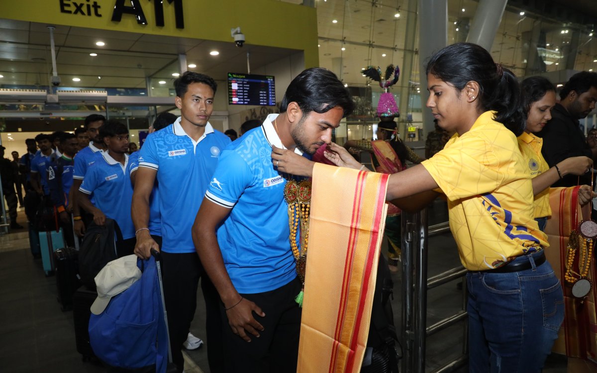 Indian Junior Men s Hockey Team Arrives In Chennai For World Cup 2025
