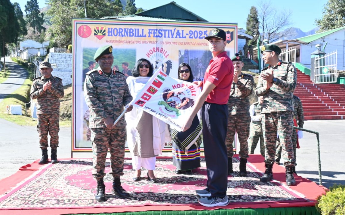 Nagaland: Indian Army flags off Hornbill motor rally-2025 from Zakhama
