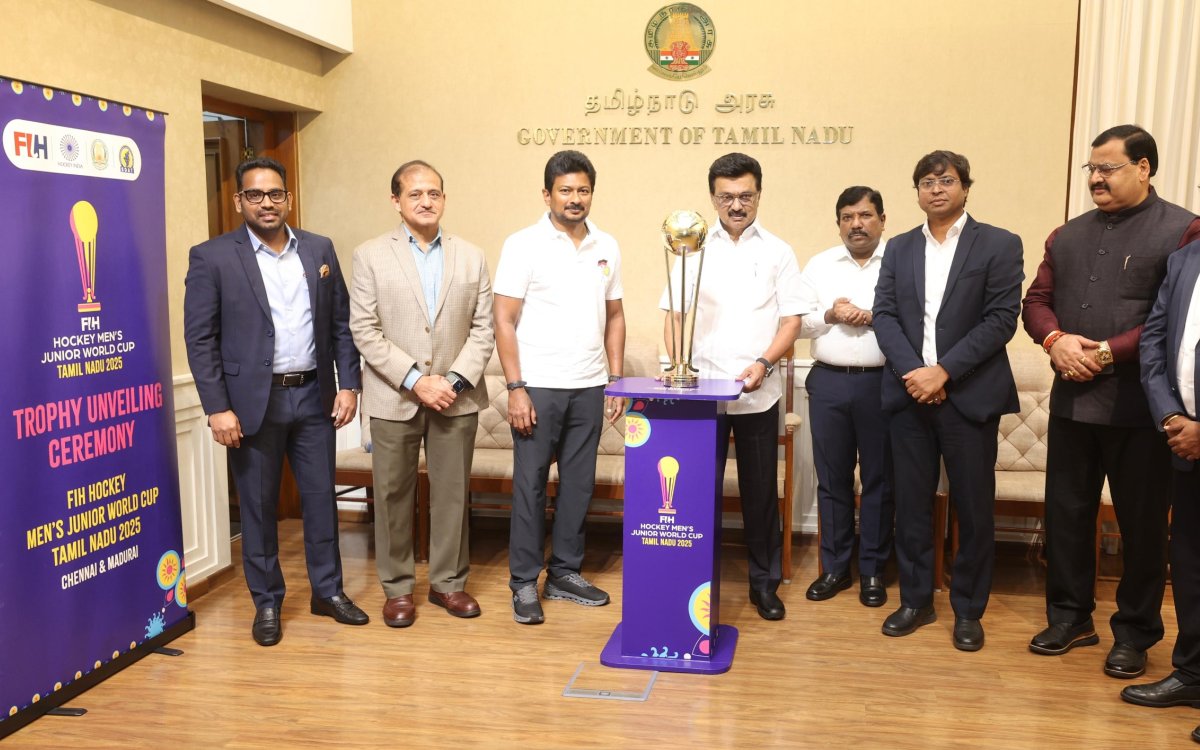 Tamil Nadu CM Stalin Unveils FIH Hockey Men’s Junior World Cup 2025 Trophy In Chennai