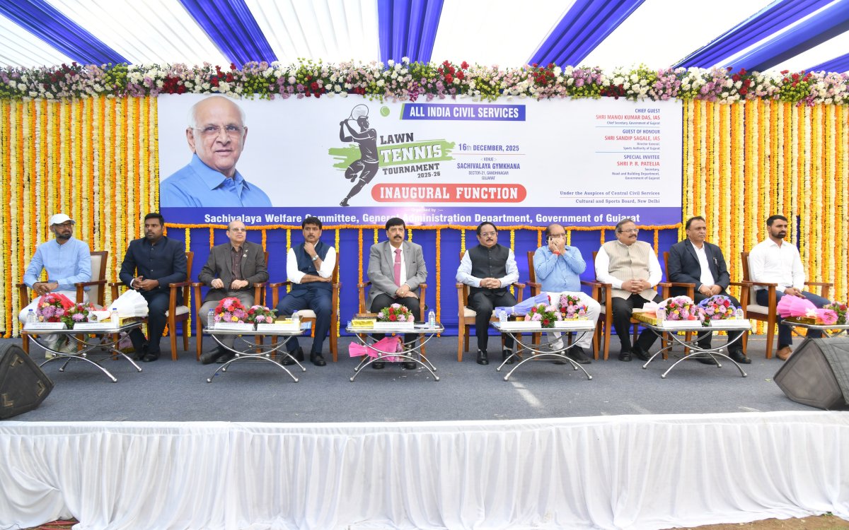 All India Civil Services Lawn Tennis Tournament 2025–26 begins in Gandhinagar