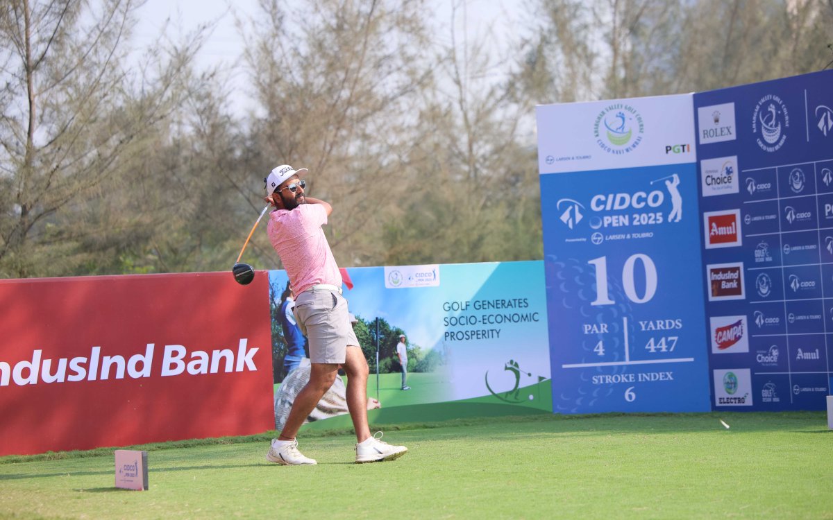 CIDCO Open: Rohan Patil sets course record with 64 to move into joint lead with Veer Ahlawat