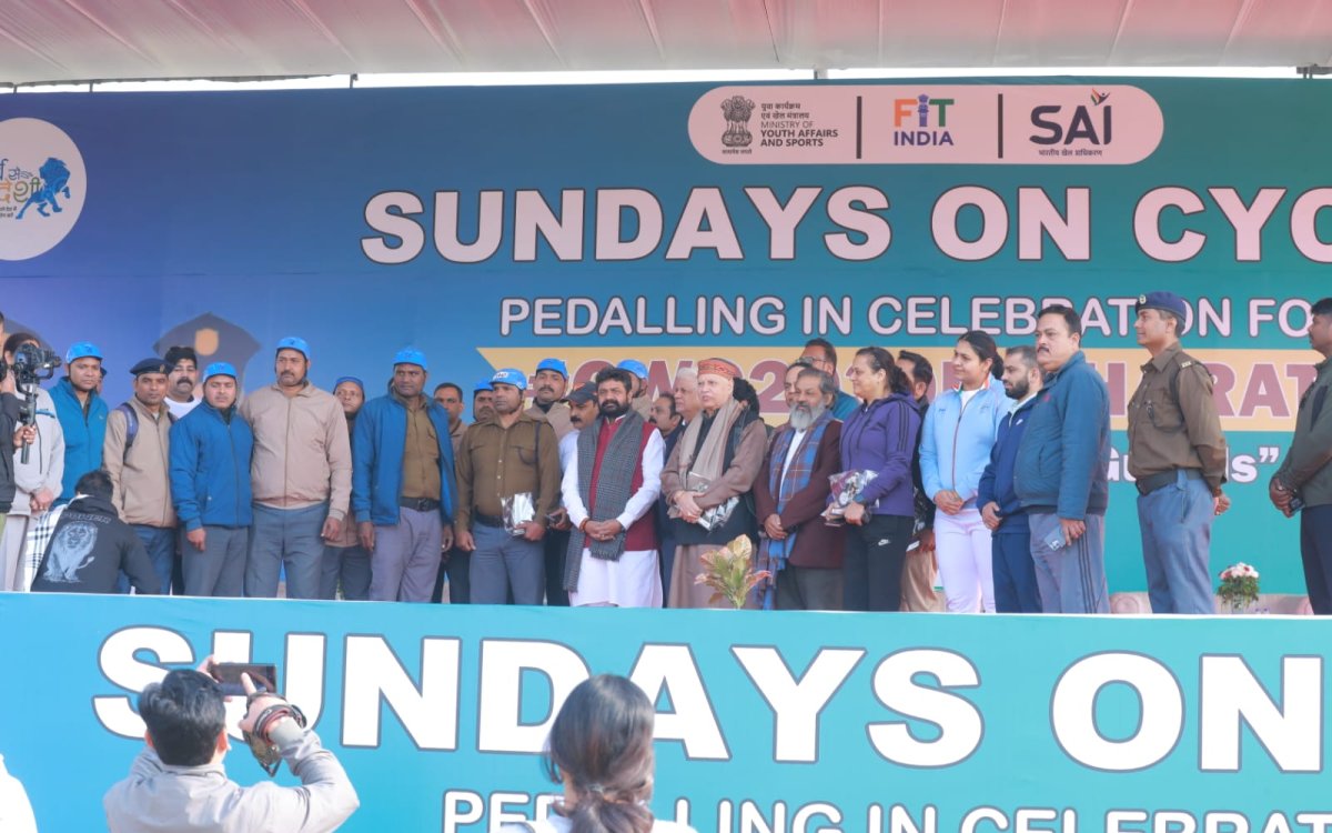 Fit India Sundays on Cycle celebrates India’s CWG 2030 hosting rights, contribution of private secur