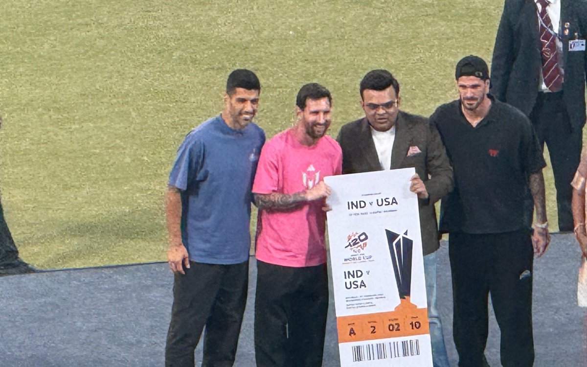 GOAT India Tour: Jay Shah gifts T20 World Cup tickets, a signed jersey, and a bat to Messi
