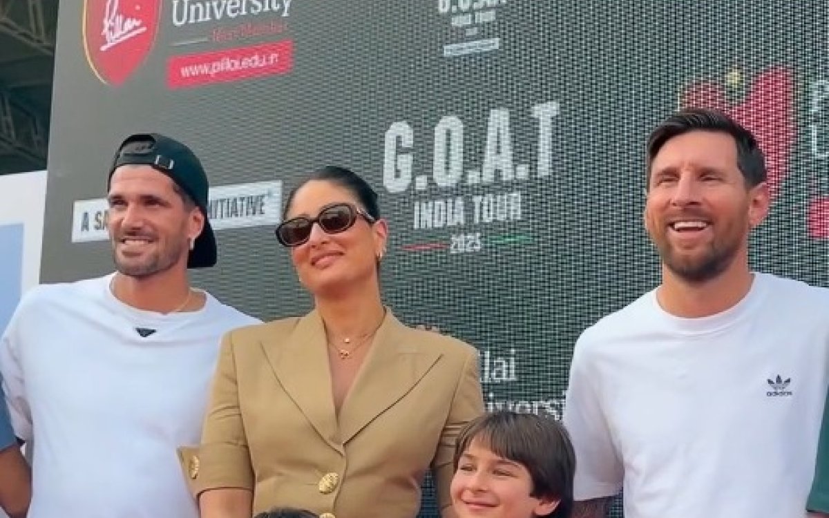 Kareena Kapoor reacts as Messi includes her in his goodbye post following India visit