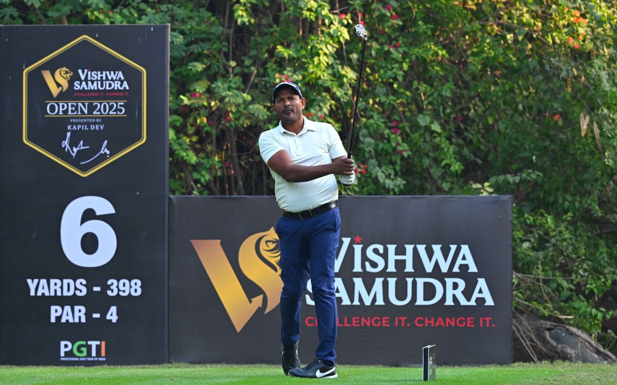 Vishwa Samudra Open 2025: Thangaraja moves to the top with day’s best 66