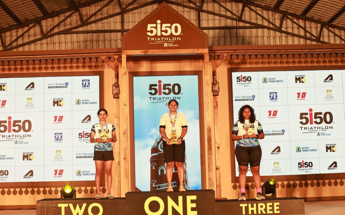 Indians steal show at inaugural 5i50 Triathlon Chennai 2026