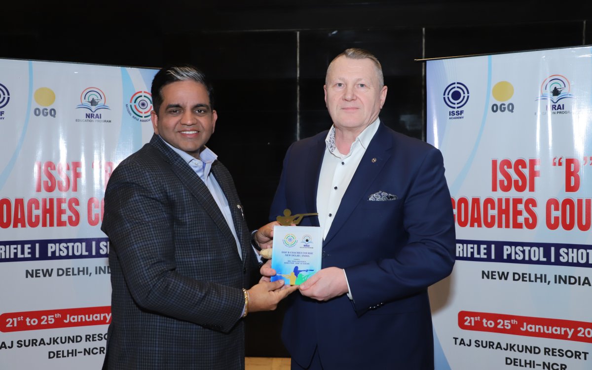 ISSF “B” coaches course concludes successfully in New Delhi with 55 coaches graduating