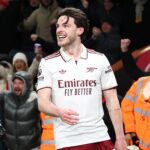 Rice scores brace as Arsenal go six clear in Premier League