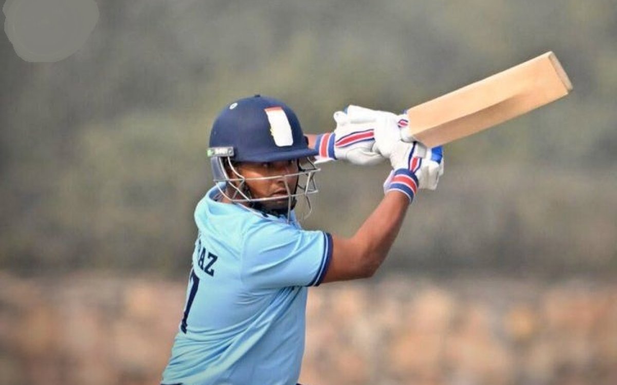 Sarfaraz Khan slams fastest List A half-century by an Indian