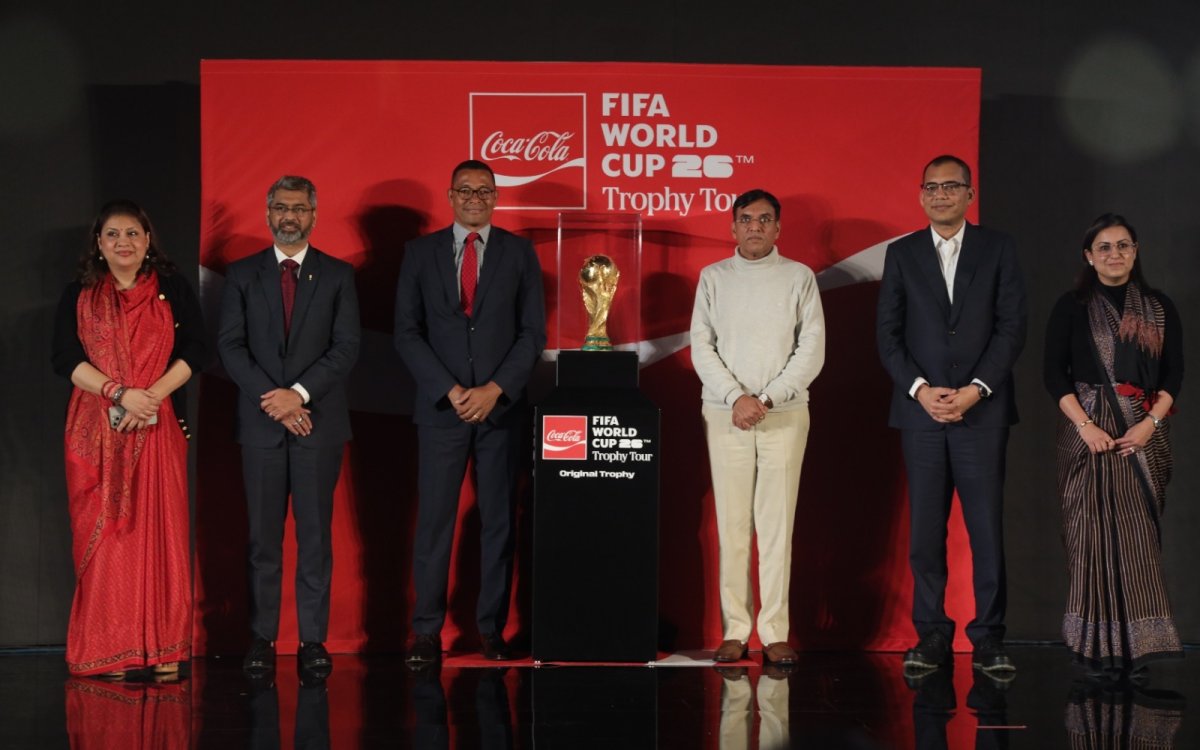 Sports minister Mansukh Mandaviya unveils FIFA World Cup 2026 trophy