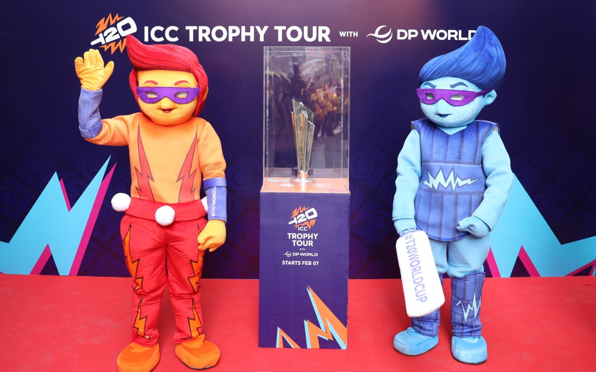 T20 WC 2026 trophy reaches alma maters of Pandya, Kishan and Samson