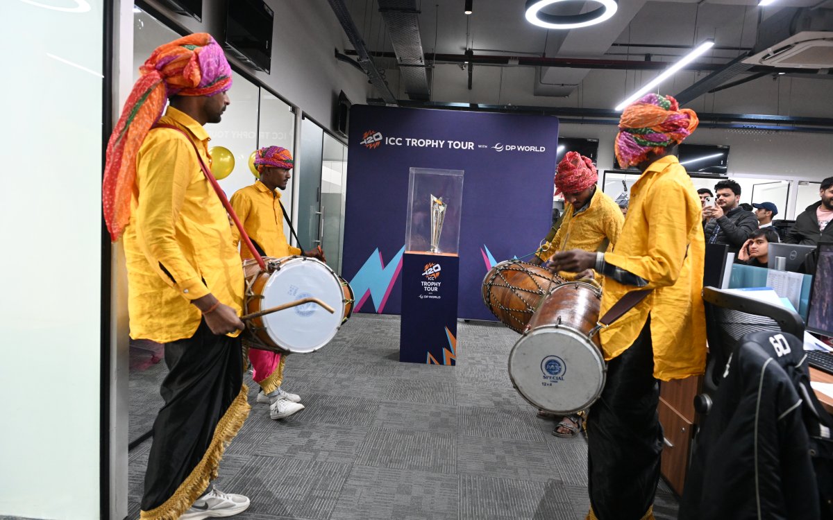 IANS welcomes ICC Men’s T20 World Cup 2026 Trophy with dhol, dance and desi tadka