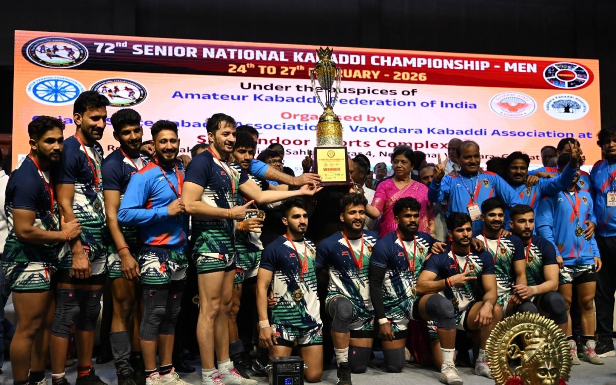 Indian Railways beat Maharashtra by 18 points to claim title in Senior Men’s National Kabaddi