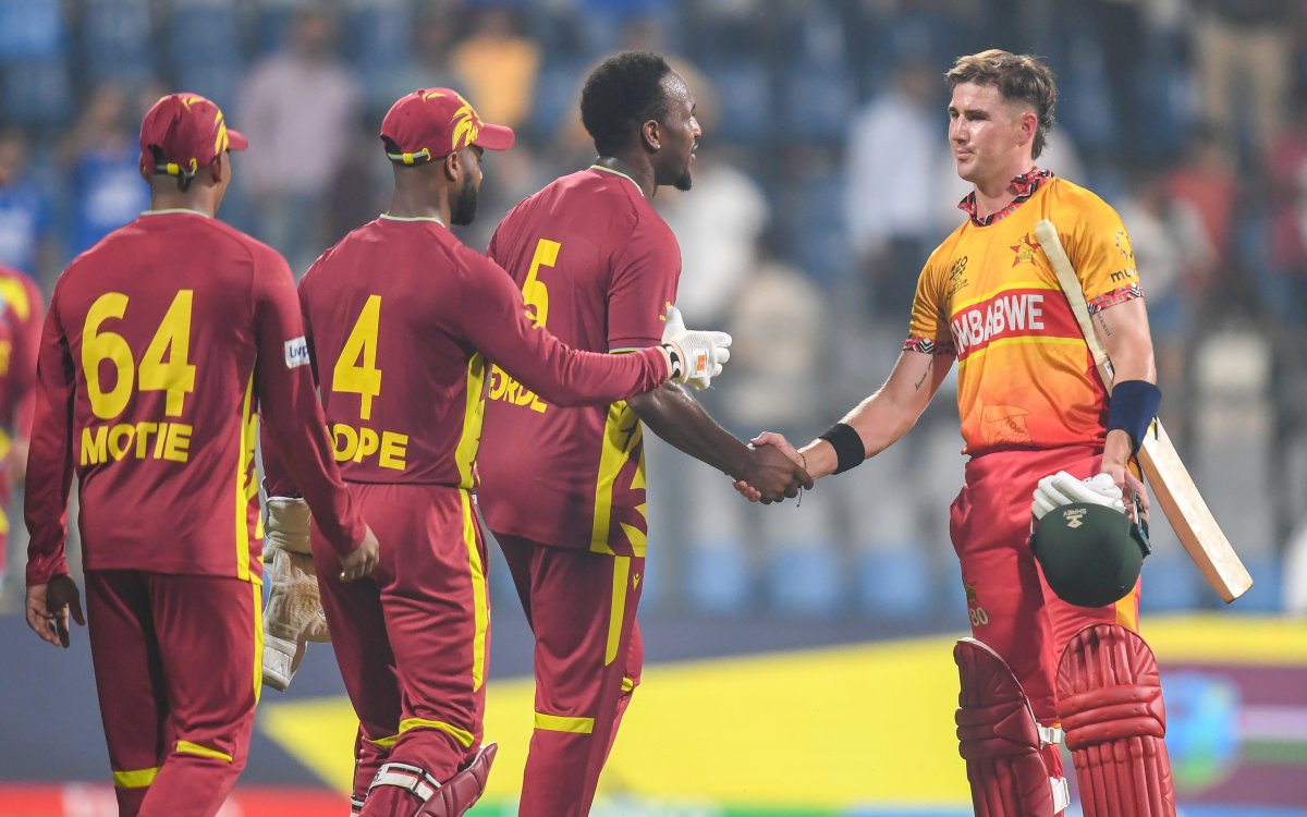 T20 WC: Hetmyer's majestic 85, Motie's 4-fer help Windies thrash Zimbabwe by 107 in Super 8s