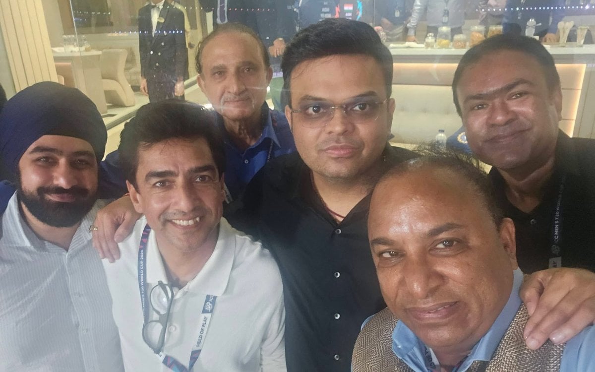 ICC chair Jay Shah, BCCI secy Saikia, celebrate 'joyous moments at Eden' during IND vs WI Super 8 cl