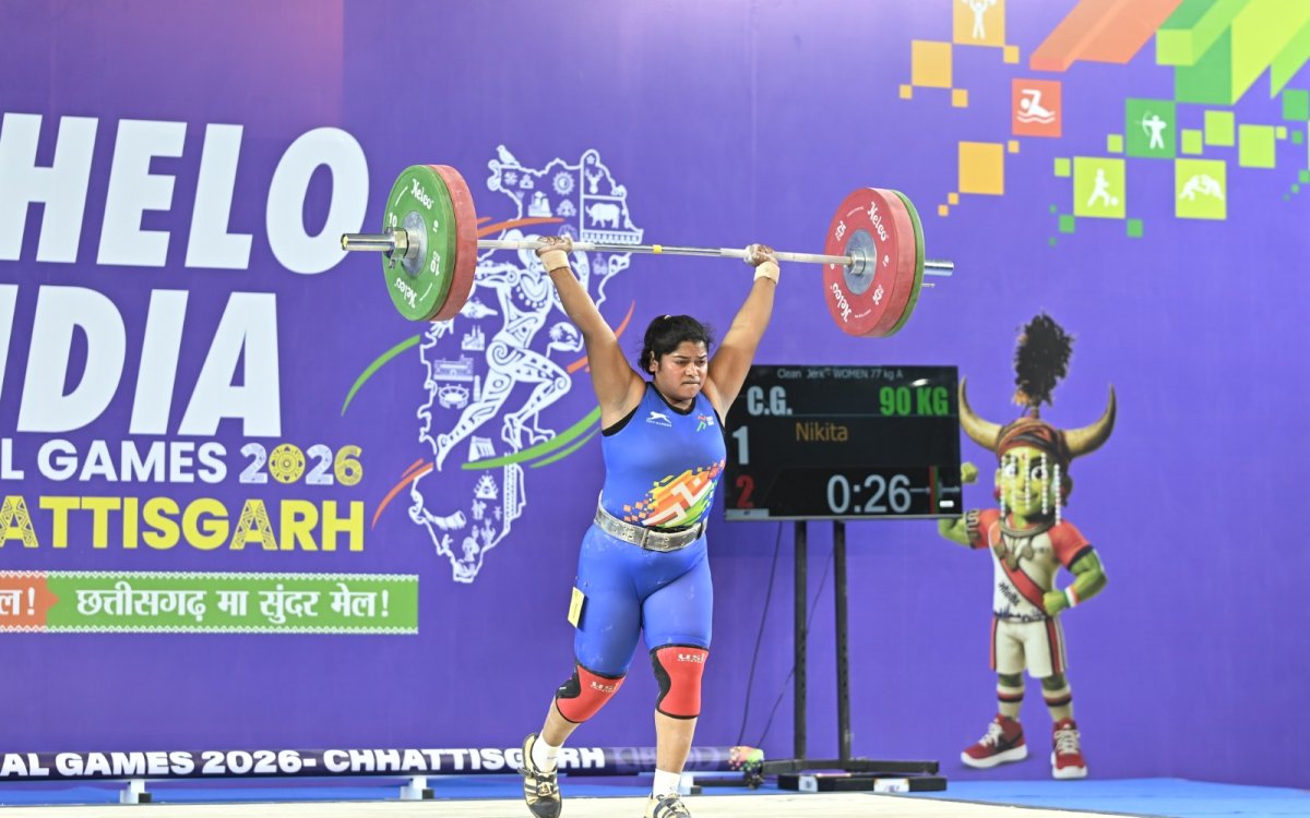 KITG Day 4: Weightlifter Nikita wins first gold for Chhattisgarh, Odisha women dominate last day of
