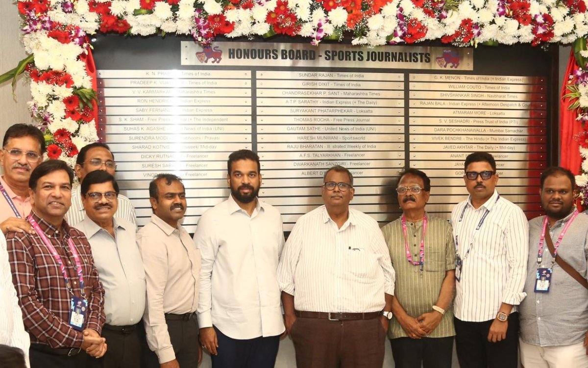 MCA unveils honours board for  sports journalists at Wankhede Stadium