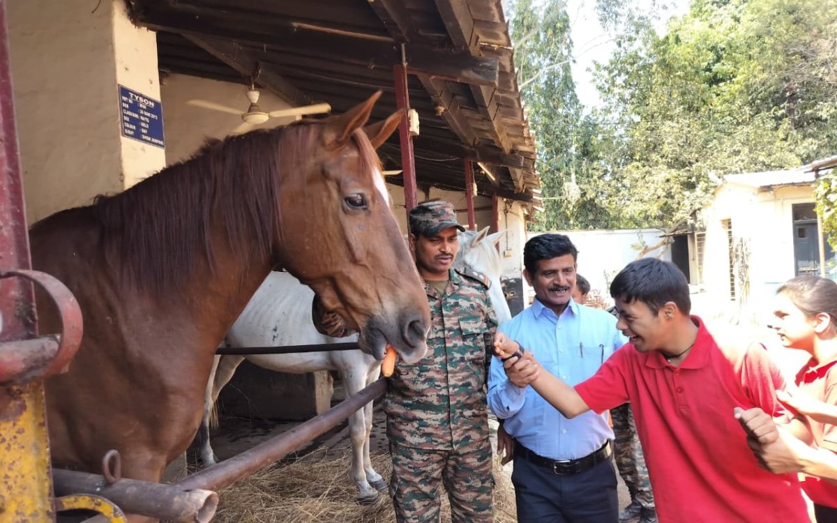 MP: Specially-abled students from Army school have fun outing with military horses​