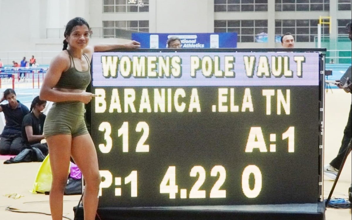 National Indoor Athletics: Pole vaulter Baranica Elangovan raises bar to 4.22m, enters record books