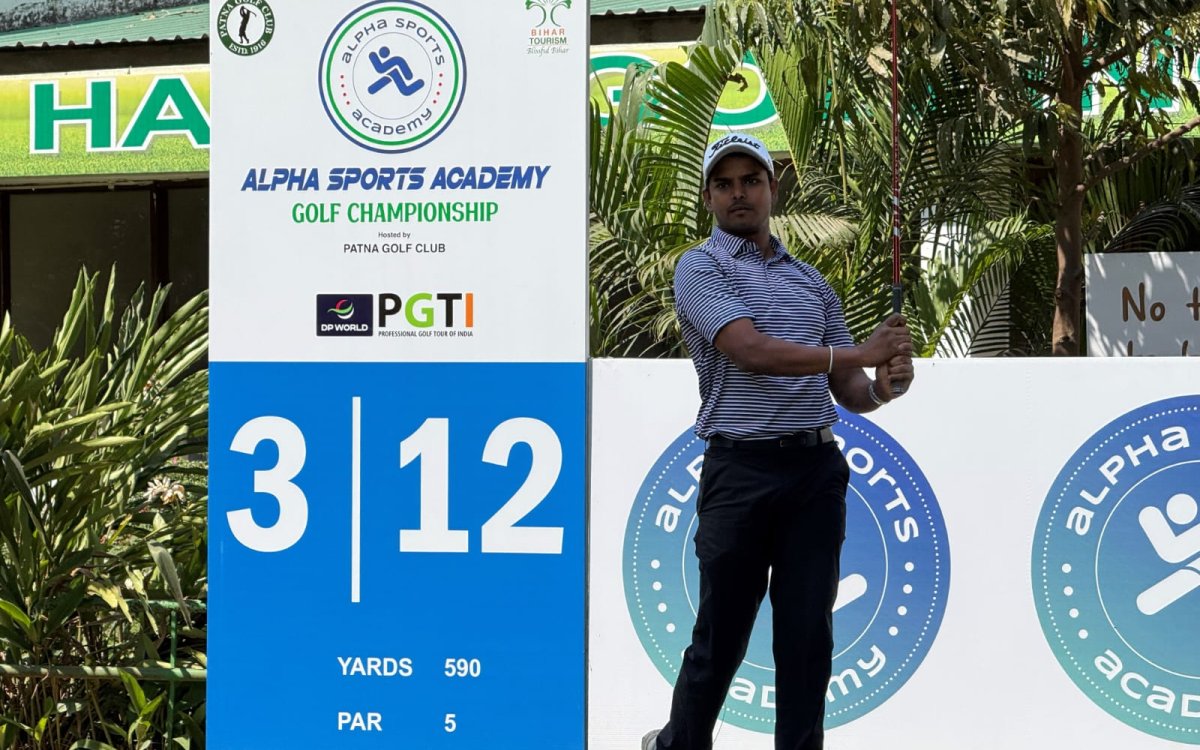 PGTI NexGen: Sunit Chowrasia shoots 65 to take four-shot lead in round two of the fourth leg in Patn
