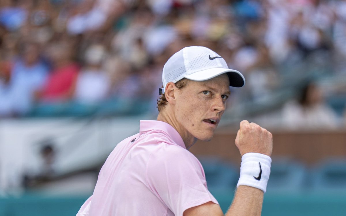 Sinner equals Djokovic's record with straight-set win in Miami opener