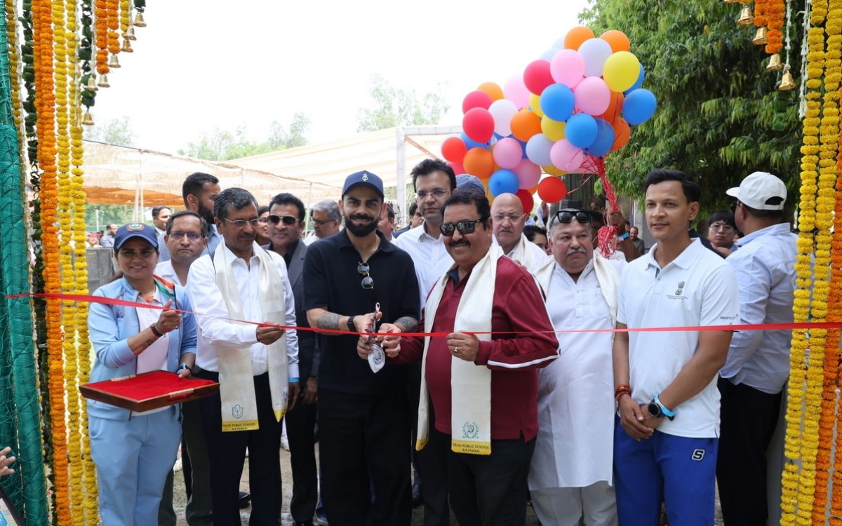 Be honest with your dreams, follow it with commitment: Kohli gives pep talk to school kids at cricke