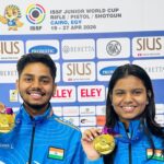ISSF Jr World Cup: Shambhavi, Divyanshu clinch mixed team air rifle gold with junior world record sc
