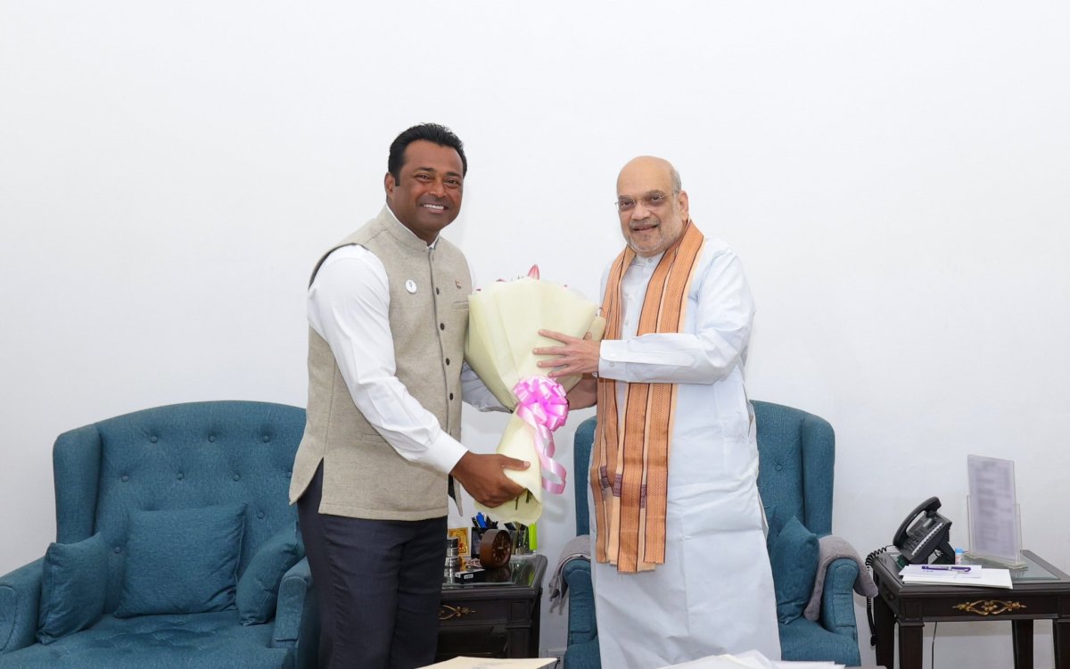 Leander Paes thanks Home Minister Amit Shah after joining BJP (Ld)