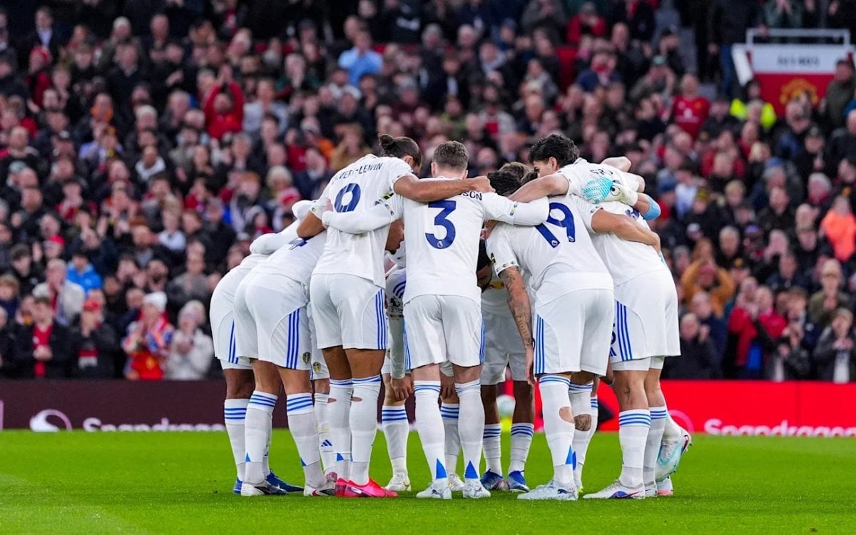 Leeds stun 10-man Man Utd to secure first league victory at Old Trafford since 1981