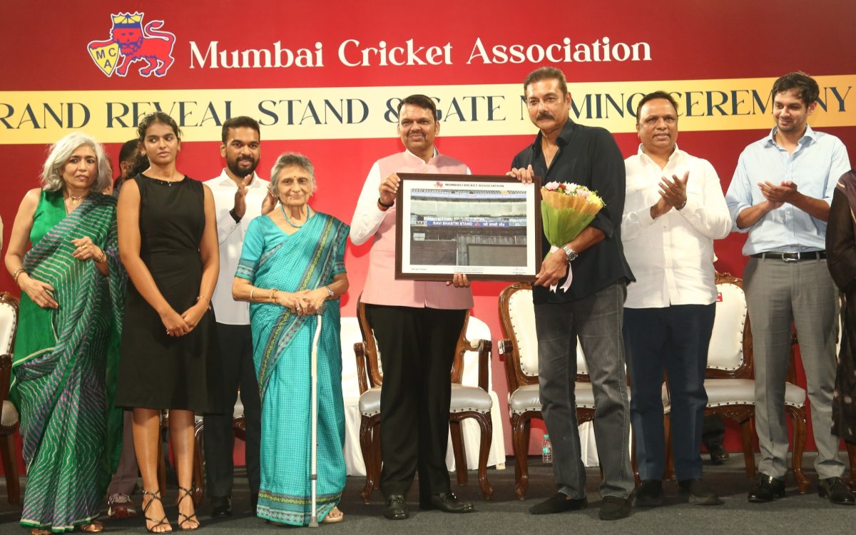 MCA unveils Stands, Gates at Wankhede Stadium to honour former cricketers Shastri, Sardesai, Solkar,