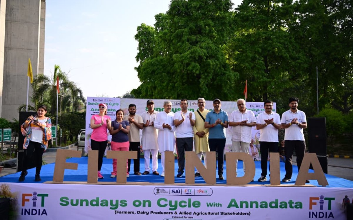Agricultural stakeholders spread message of fitness on 72nd edition of Fit India Sundays on Cycle