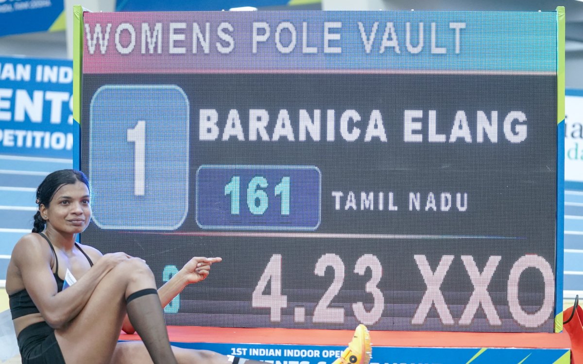 Baranica Elangovan betters national pole vault record in Bhubaneswar