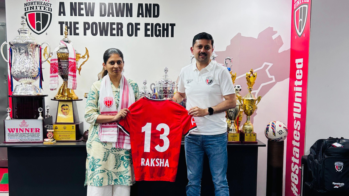 MoS Sports Raksha Khadse visits NorthEast United FC, commends club's grassroots talent development m