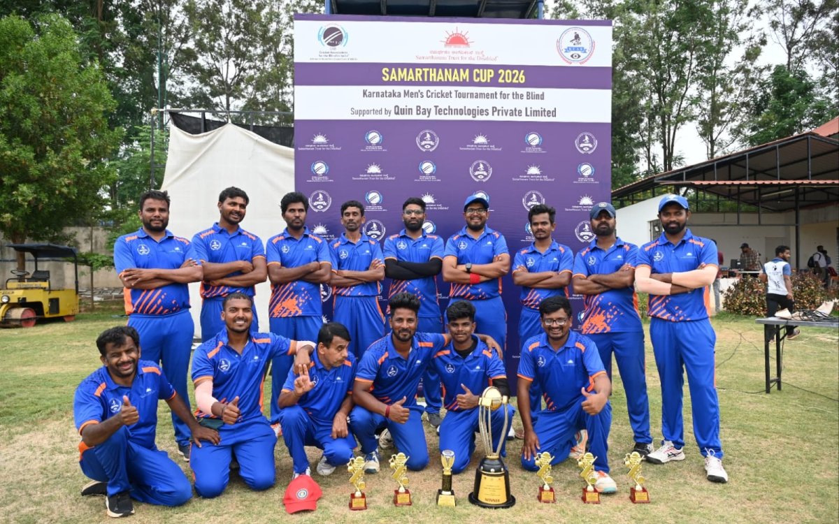 Samarthanam Bengaluru team lifts Karnataka menn’s cricket tournament for blind, defeat JSB Ramanagar