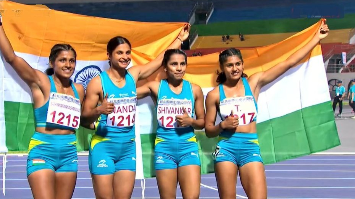 Indian womens 4x100m relay team clinches gold, sets meet record at New Taipei City Athletics Open