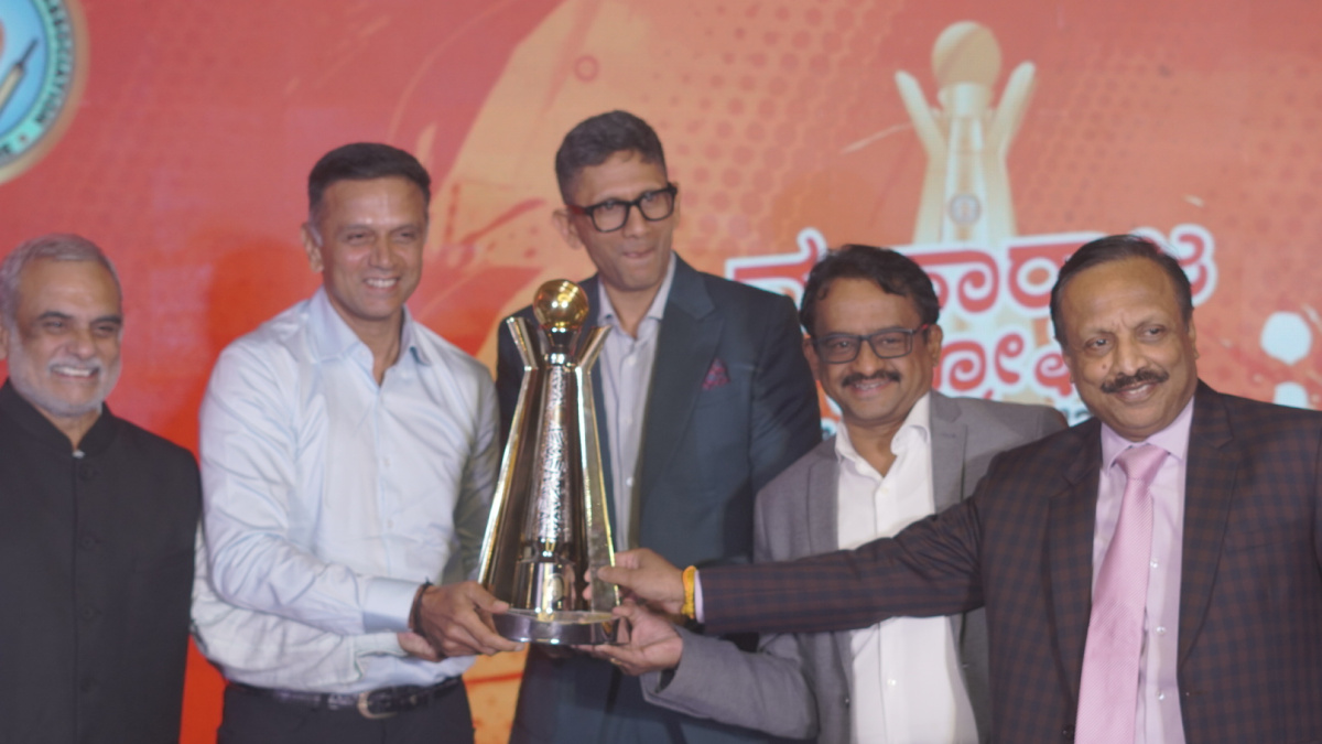 Maharaja Trophy KSCA T20: Rahul Dravid unveils glittering silverware for Season 5