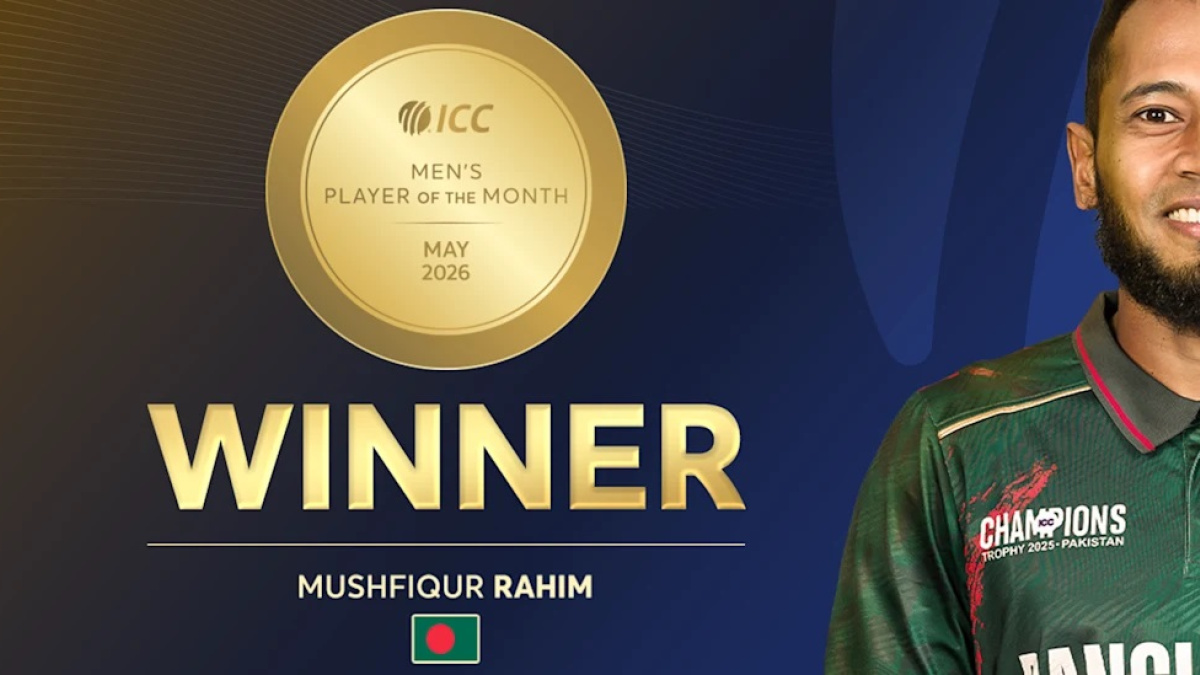 Mushfiqur Rahim named ICC Mens POTM for May after starring in Bangladeshs Pakistan sweep