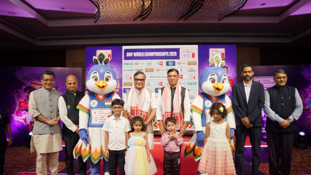 Dr. Mandaviya unveils mascot Peacko, for BWF World Championships